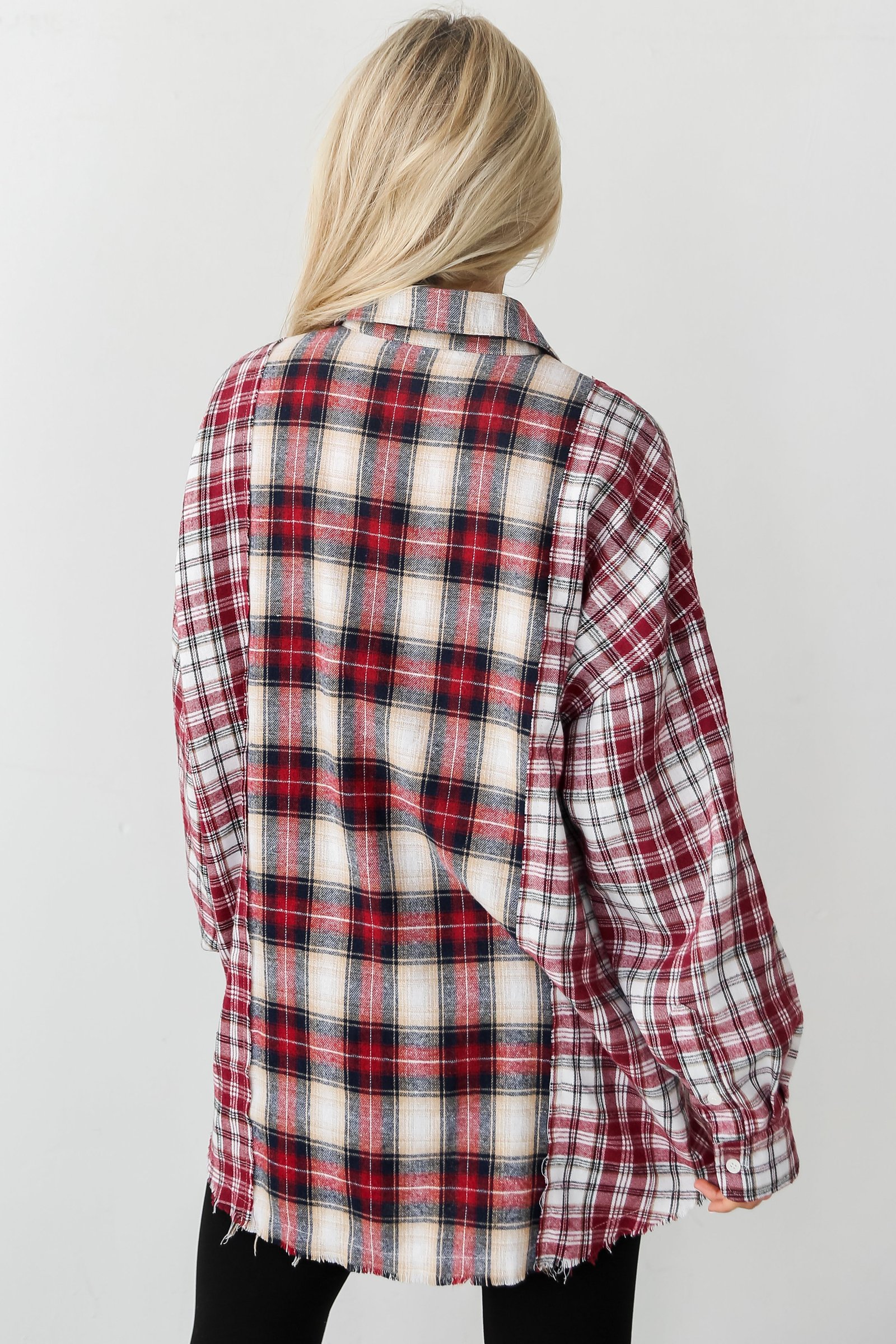 Spread The Cheer Burgundy Plaid Flannel